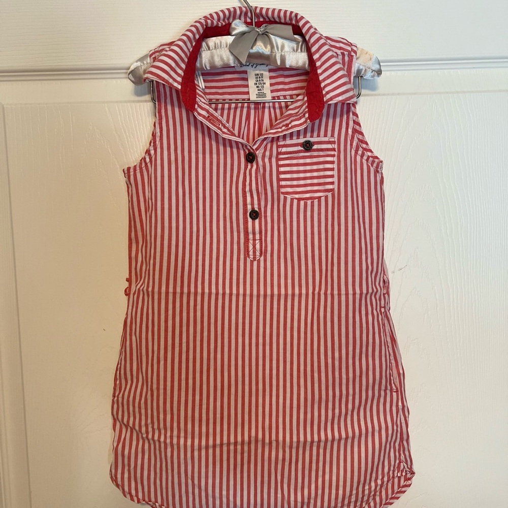Label of Graded Goods (L.O.G.G.) Red & White Striped Sleeveless Dress